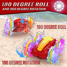 Load image into Gallery viewer, Amphibious RC Car with Lights for Kids 6-12 Year Old Gesture Sensor RC Stunt Cars Boat 4WD 2.4GHz Waterproof Hand Controlled

