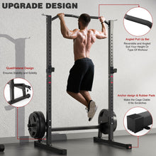 Load image into Gallery viewer, DONOW Olympic Weight Bench with Squat Rack Adjustable Workout Bench with Rack for Bench Press Sthrength Training (Red)
