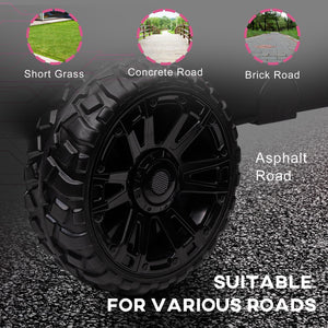 24V Ride on Car for Big Kids, Battery Powered Electric UTV, 3.7MPH Toddler Electric Go Kart, Aged 3-8 Years Old, Pink