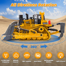 Load image into Gallery viewer, RC Bulldozer Toys - Remote Control Bulldozer Construction Vehicles Trucks Toys
