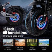 Load image into Gallery viewer, Electric Scooter Adult 7000W Brushless Motor Up to 55 MPH, 60V 33Ah Li-Ion Battery Range 65+ Miles, 13 &quot;All Terrain Tires
