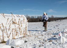 Load image into Gallery viewer, ALPS OutdoorZ Alpha Waterfowl Blind Snow Skin, UV-Resistant Hunting Blind Accessory, with Dog Doors, Mesh Pockets, and Brush Loops for Optimal Concealment - Frame Not Included
