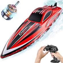 Load image into Gallery viewer, RC Boat, 16 inch Big Brushless Remote Control Boat for Adults and Kids, 55 KPH Large Fast RC Speed Boats with 2000mAh Battery, Red
