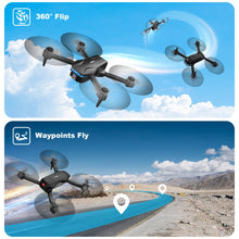 Load image into Gallery viewer, Drone with Camera 1080P HD FPV Foldable Drone for Beginners and Kids, Quadcopter with Voice Gesture Control with Carrying Case

