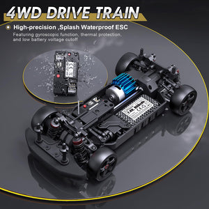1/18 Scale RC Cars 2196 Drift RC Car 28 KM/H High Speed with Gyro, 2.4 Ghz Electric Vehicle RTR 4X4 Remote Control Cars