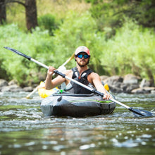 Load image into Gallery viewer, Sevylor QuickPak K5 24 Gauge PVC Polyester 1 Person Inflatable Kayak w/Hand Pump, Paddle, Double Lock Valves and Easy To Carry Backpack System, Gray
