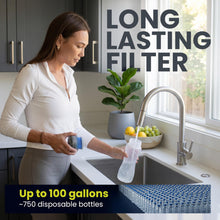 Load image into Gallery viewer, ÖKOH2O Purification Water Bottle with Advanced Filtration, Charcoal, 22oz
