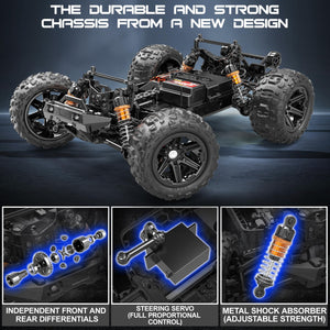 1:14 Scale All Terrain RC Cars for Adults & Boys (HS14323), Max Fast 40+ KPH, 4WD Off-Road RC Truck for Snow & Sand & Mud