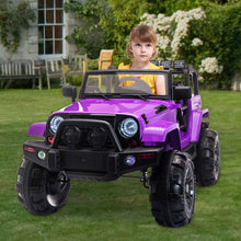 Load image into Gallery viewer, Kids Ride on Truck Style 12V Battery Powered Electric Car W/Remote Control Purple
