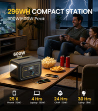 Load image into Gallery viewer, 300W Portable Power Station, 296Wh Battery Pack for CPAP Camping Backup
