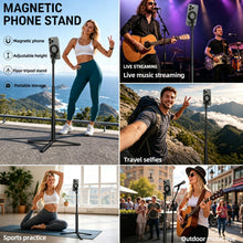 Load image into Gallery viewer, Magnetic Golf Swing Selfie Stick, Adjustable Aluminum Monopod Tripod with Metal Ground Spike, for Golf Training &amp; Video Recording
