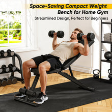 Load image into Gallery viewer, Adjustable Weight Bench for Home Gym, 600LBS Capacity Foldable Workout Bench with 7 Backrest Positions for Full Body Exercise, Compact for Small Spaces, Incline Decline Flat Bench with Quick Adjustment &amp; Easy Folding
