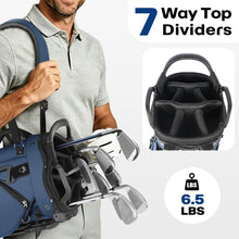 Load image into Gallery viewer, Findway Golf Stand Bag 7 Way, Lightweight Golf Bag for Men Women, Golf Club Carry Bag with Multiple Pockets, Detachable Dual Straps
