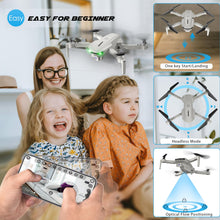 Load image into Gallery viewer, Drone With Camera 1080P for Kids And Adults, RC Quadcopter with Altitude Hold, Mini Drone With One Key Start, Waypoint Fly, Headless Mode
