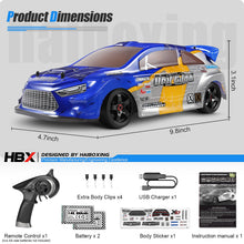 Load image into Gallery viewer, RC Drift Cars 1/18 Scale High Speed Performance with Gyro, 2.4GHz Remote Control Cars 28 KM/H RTR with 2 Rechargeable Batteries

