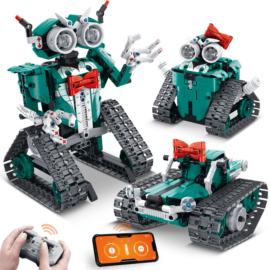 APP/Remote Control STEM Building Kits for Kids Ages 8-12 - 3 in 1 RC Robot Car Toys, 440 Pcs Educational Science Projects
