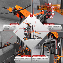 Load image into Gallery viewer, XGSW Multi-Function Home Gym Workout Station, Featuring a Pulley System, arm Trainer Workouts.
