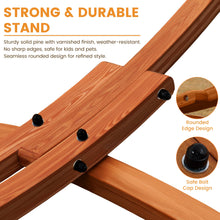 Load image into Gallery viewer, Lazy Daze Sunbrella Fabric Hammock with 13FT Arc Wood Hammock Stand
