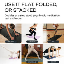 Load image into Gallery viewer, Stakt Foldable Yoga Mat Pro, 2 in 1 with Premium Textured Grip, Non Slip, Folding Exercise and Fitness Mat for Pilates, Strength Training, and High Impact Workouts - Dune
