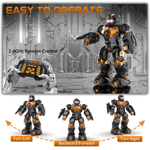 Robot Toys for Kids, Programmable Remote Control Robot with Intelligent Gesture Sensing, Recharge (Brown)