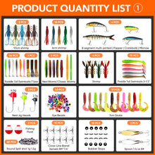 Load image into Gallery viewer, Chanceboleng 597Pcs Fishing Lures Kit Large 4-Layer Tackle Box whit Tackle，Pliers, Crankbait, Hooks, Weights &amp; Accessories Complete Freshwater Bass Fishing Gift for Men Fishing Enthusiast
