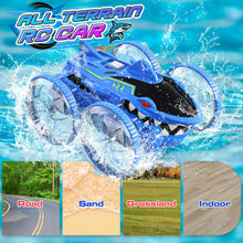 Load image into Gallery viewer, Amphibious Remote Control Car 4WD Waterproof 2.4Ghz Fast Stunt RC Car 360° Rotating with Lights Xmas Gifts

