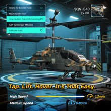 Load image into Gallery viewer, RC Helicopter for Adults &amp; Kids, 2.4GHz Military Remote Control Helicopter, 2 Batteries, 26 Mins Flight, LED Lights, Altitude Hold
