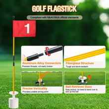 Load image into Gallery viewer, GODCTSUP Golf Flagstick with Hole Cup Set, 3 Feet Portable Putting Green Flags and Poles, 420D Nylon Golf Flags&amp;Fiberglass Flagpole&amp;ABS Hole Cup for Yard Driving Range Backyard, Gifts Idea, 4PCS
