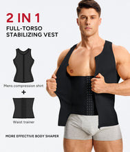 Load image into Gallery viewer, Nebility Mens Shapewear Fajas para Hombres Compression Shirt Men Body Shaper Tank Top Compression Undershirt Vest Sleeveless, Black - L
