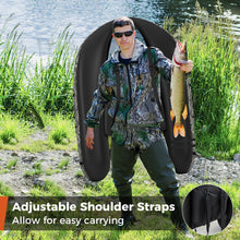 Load image into Gallery viewer, Goplus Inflatable Float Tube, Fishing Belly Boat w/Paddle, Flippers, Fish Ruler, Pump, Storage Bag, Adjustable Straps, 350LBS Load Capacity (Camouflage, W/Rod Holder)
