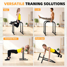Load image into Gallery viewer, Outdoor Basic Adjustable Dip Bar Station - Black
