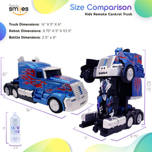 Kids Transforming Robot RC Truck Toys for Boys Ages 8-13 Years Remote Control Car