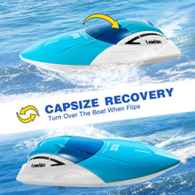 Load image into Gallery viewer, RC Boat, 2.4GHz High Speed Remote Control Boat for Pool and Lake, with 2 Rechargeable Batteries, Blue

