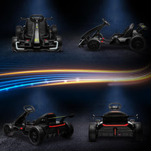 Load image into Gallery viewer, 24V 7.5 MPH Electric Go Kart with Adjustable Seat, Drifting Car Battery Powered Ride on Toy Outdoor for 6-12 Years Old, Black
