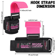 Load image into Gallery viewer, Weight Lifting Hooks Heavy Duty PRO Lifting Wrist Straps (Classic Pink, Women-Wrist Size Small/Medium)
