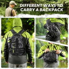 Load image into Gallery viewer, ROCRETA Fishing Backpack with Tackle Boxes,Fishing Lure Kit and Tool
