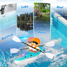 Load image into Gallery viewer, Remote Control Boat for Kids 6-12: Rc Speedboat Toy with Led Lights - Smart Water Sensor Auto On/Off, Dual Modes 2.4ghz Remote Boat，Blue
