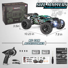 Load image into Gallery viewer, RC Cars Hailstorm, 36+KM/H High Speed 4WD 1:18 Scale Waterproof Remote Control Off Road Monster Truck with Two Rechargeable Batteries
