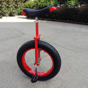 24inch Skid-Proof Wheel Unicycle Bike Mountain Tire Cycling Self Balancing Exercise Balance Cycling Bikes Cycling Outdoor Sports Fitness Exercise,Red,24"