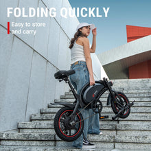 Load image into Gallery viewer, Electric Bike for Adults Teens, D3F 14&quot; Folding Electric Bicycle, Commuter City E-Bike with 250W Motor and 36V 10AH Lithium-Ion Battery
