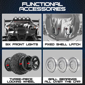 1:14 Scale All Terrain RC Cars for Adults & Boys (HS14323), Max Fast 40+ KPH, 4WD Off-Road RC Truck for Snow & Sand & Mud