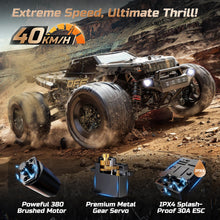 Load image into Gallery viewer, 1/16 All Terrain Fast RC Cars for Adults 40KPH,4WD Electric Off-Road Remote Control Monster Truck,2.4Ghz High Speed Car
