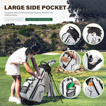 Load image into Gallery viewer, uniHimal Lightweight 7-Way Golf Stand Bag for Men &amp; Women (White)
