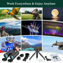 Load image into Gallery viewer, Adorrgon 12x42 High Powered Binoculars for Adults, Phone Adapter and Tripod
