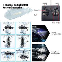 Load image into Gallery viewer, Mini RC Nuclear Submarine Toy Remote Control Boat Electric Dive Fish Water Tank Kids Gifts (Blue)
