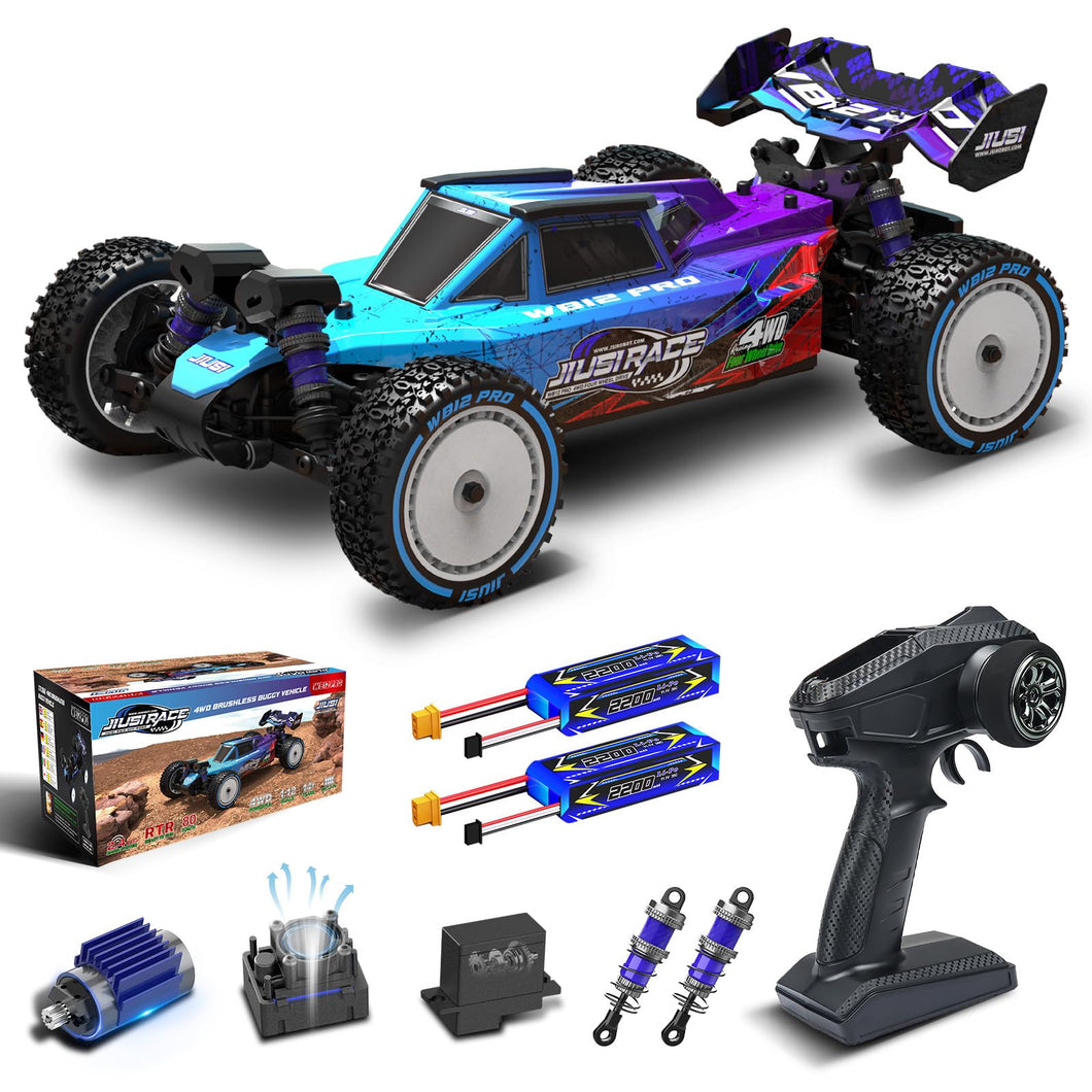 1/12 Brushless RC Cars for Adults, Max 50mph Off-Road All Terrain Truck,4WD RC Buggy with 2.4 GHz Remote Control