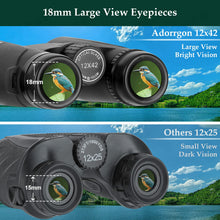 Load image into Gallery viewer, Adorrgon 12x42 High Powered Binoculars for Adults, Phone Adapter and Tripod

