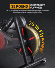 Load image into Gallery viewer, MERACH Exercise Bike, Brake Pad Stationary Bike with Exclusive App-Red
