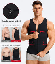 Load image into Gallery viewer, Nebility Mens Shapewear Fajas para Hombres Compression Shirt Men Body Shaper Tank Top Compression Undershirt Vest Sleeveless, Black - L
