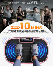 Load image into Gallery viewer, Vibration Plate Exercise Machine for Weight Loss and Lymphatic Drainage - 330lb Vibrating Platform for Home Gym Workout, Full Body Shaker Pilates Equipment with 2 Bands for Women and Men - Pink
